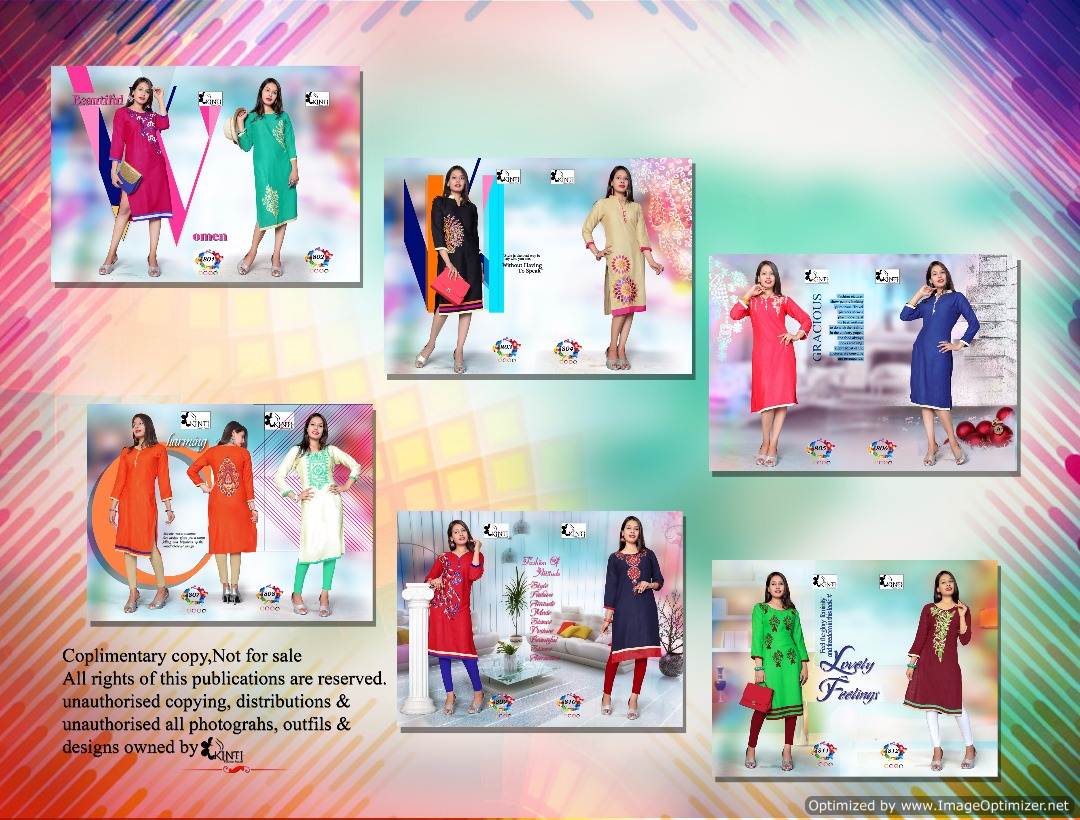 Kinti-Rich Look Vol-8 Latest fancy Regulars wear Embroidery kurtis Collection
 